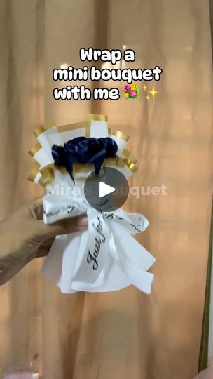 20K views · 634 reactions | Wrap a mini single bouquet with me 💐🫶✨ #mirasbouquet #handmade #crafts #tutorials #satinrosebouquet #satinribbon #ribbonflowers #wrappingtutorials #ribbonflower | Mira's Bouquet | Hiko · Daylight (Sped Up) - And I Can Still See It All in My Mind Mini Bouquet Tutorial, Satin Bouquet, Single Bouquet, Bouquet Tutorial, Book Crafts Diy, Mini Bouquet, Ribbon Bouquet, Bouquet Wrap, Satin Roses