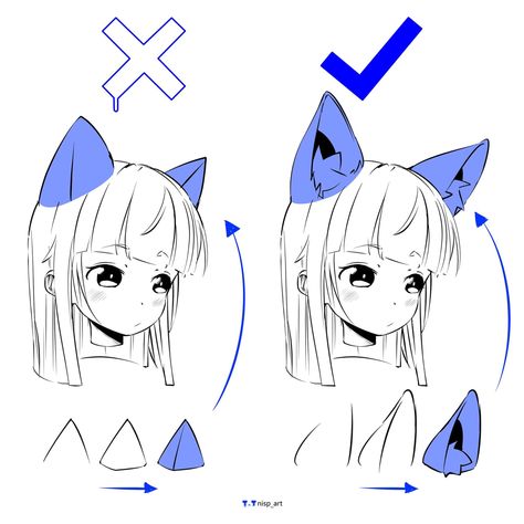 Wolf Cut Hair Drawing Reference, Casual Standing Poses Drawing, Materi Bahasa Jepang, Body Drawing Tutorial, Tutorials Drawing, Sketches Tutorial, Concept Art Drawing, Cat Ear, Anime Drawings Tutorials