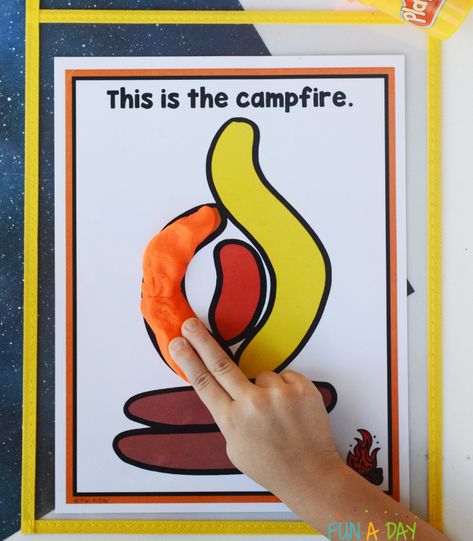 Playdough Printables, Camping Week, Preschool Camping, Camping Theme Preschool, Playdoh Mats, Fine Motor Practice, Camp Theme, Food Activities, Playdough Mats