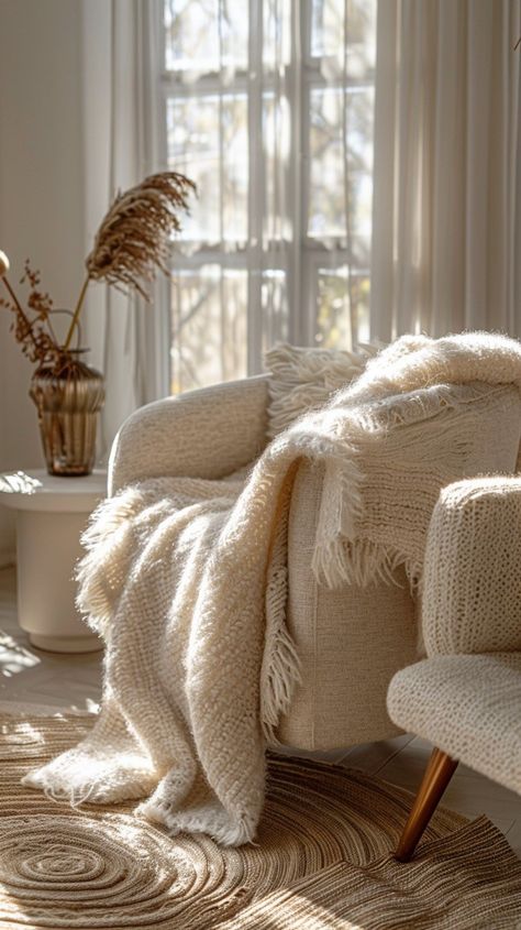 Cozy Corner Setup - Download Free Photo Now - StockCake Cosy Chair Bedroom, Reading Corner Bedroom Adult, Living Room Inspiration Cozy, Cozy Living Room Warm, Photoshoot Spring, Living Room Warm, Beige Living Rooms, Bedroom Corner, Cosy Room