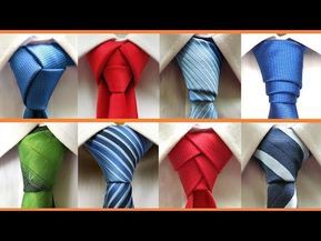 How to tie a necktie - 8 different ways to tie your tie . In this video you will learn how to tie : Half Windsor,Full Windsor,Prince Albert,Merovingian knot,... Different Tie Knots, How To Tie A Necktie, Tie A Tie Easy, Cool Tie Knots, Tie Knots Men, Eldredge Knot, Four In Hand Knot, Full Windsor Knot, Simpul Dasi