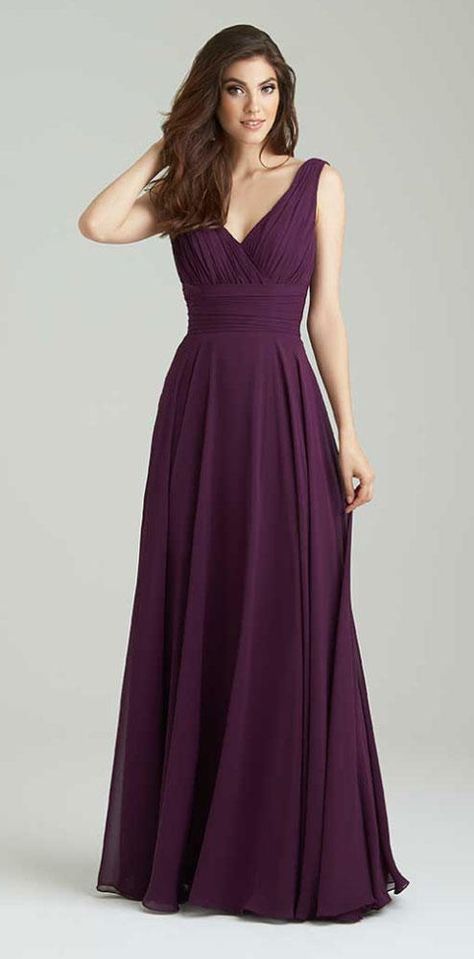 Purple Bridesmaid Dresses to Shop Now | TheKnot.com Allure Bridesmaid Dresses, Plum Bridesmaid, Plum Bridesmaid Dresses, Modern Gown, Burgundy Bridesmaid, Purple Bridesmaids, Dress With Pleats, Purple Bridesmaid Dresses, Bridesmaid Dress Styles