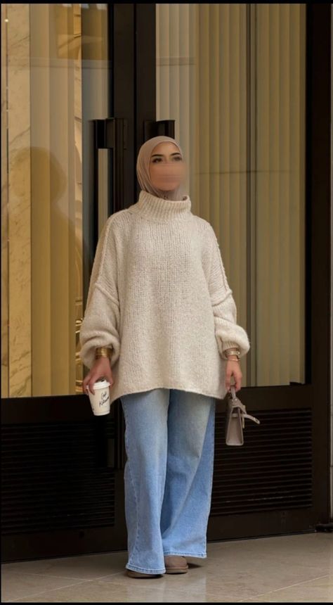 Hijabi Fits Ideas, Winter Outfit Hijab Style, Hijab Style Outfits Winter, Modest Autumn Outfits Hijab, Outfit Ideas Winter Hijab, Hijab Winter Outfit, Fall Hijabi Outfits, Hijab Fashion Inspiration Winter, Outfit Hijab Winter