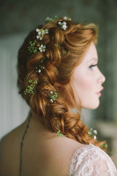 Celtic Hair, Fishtail Braids, Wedding Braids, Flowers In Her Hair, Have Inspiration, Bridal Hair Flowers, Irish Wedding, Wedding Hair Flowers, Fish Tail Braid