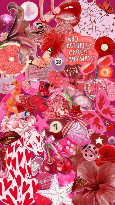 red and pink! #pink #red #love #aesthetic #maximalist #collagered #collagepink Pink Red Wallpaper Aesthetic, Hot Pink Collage Wallpaper, Maximalist Photography, Pink And Red Wallpaper Iphone, Red Love Aesthetic, Pink Wallpaper Collage, Red Phone Wallpaper, Red Pink Aesthetic, Red And Pink Aesthetic