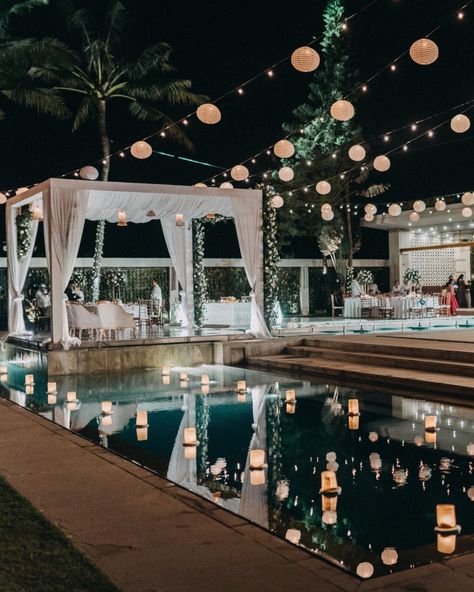 Stunning lantern walkways, a floral mandap, a cake too pretty to eat, and all the heart eyes. That was Dhwani and Sawan's wedding at Villa Vedas on the Bali coast. The perfect day, for the perfect pair. Planner: @bali.loveweddings Venue: @villavedasbali Florist: @natafloristbali Furniture & Decor: @islecobali @balieventhire HMU: @fikrihalim Photographer: @diavalphoto #baliloveweddings #destinationwedding #baliceremony #weddingplanner #baliweddingplanner #baliweddinginspiration #weddingins... Bali Wedding Color Palette, Villa Vedas Bali Wedding, Bali Wedding Decor, Floral Mandap, Island Hotel, Villa Bali, Wedding Moodboard, Bali Wedding, Wedding Color Palette