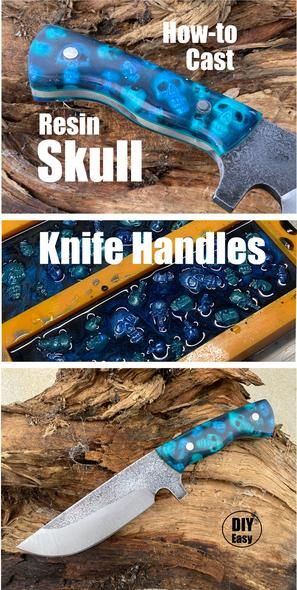 Knife Handles Custom Knife Handle, Resin Knife Handle, Epoxy Knife Handle, Knife Handles Diy, Knife Handles Ideas, Diy Knife Handle, Knife Craft, Resin Knife, Diy Forge