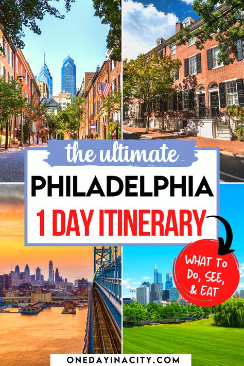 the ultimate Philadelphia, PA 1 day itinerary One Day In Philadelphia, Philadelphia Trip, Independence Hall Philadelphia, Downtown Philadelphia, Usa Places To Visit, Visit Philadelphia, Independence Hall, Visit Usa, Travel Bucket List Usa