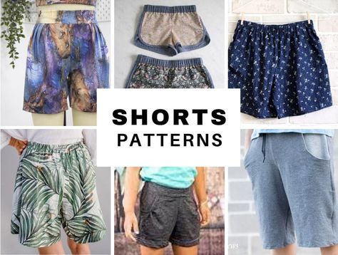 Denim Shorts Pattern Sewing, Ladies Shorts Sewing Pattern Free, Shorts Patterns For Women, Womens Sleep Shorts Pattern Free, Mens Shorts Sewing Pattern Free, Board Shorts Pattern Free Sewing, Drawstring Shorts Pattern, Cotton Shorts Pattern, Shorts Pattern Free Women's