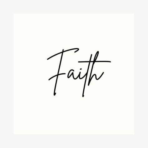 Faith Word Art Prints for Sale | Redbubble Faith Word Art, Faith In Different Fonts, Faith Word Art Fonts, Illustrated Faith Printables, Faith Word, Faith Over Fear Svg, Faith Decal, Faith Sayings, Faith Moves Mountains