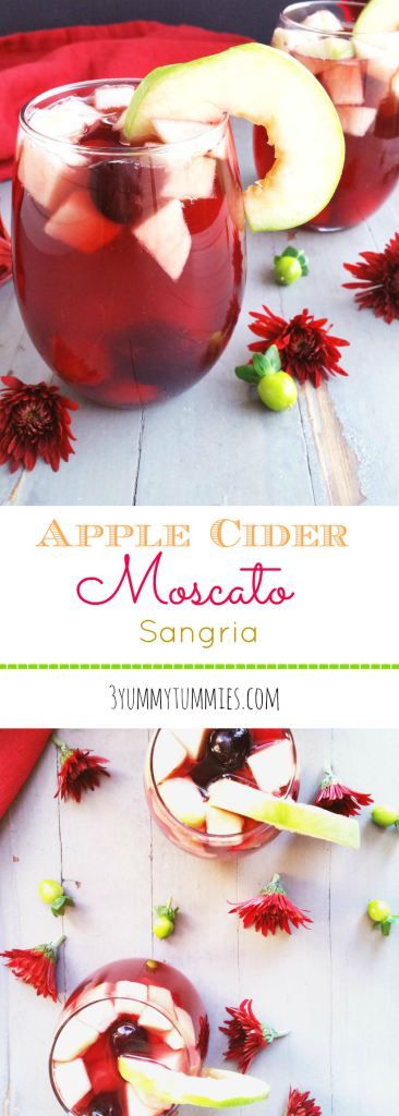 Apple Cider Moscato Sangria | Sangria Apple Cider, Apple Cider Sangria Recipe, Fall Sangria Recipes, Holiday Party Menu, Moscato Sangria, Apple Sangria, Cider Sangria, Apple Cider Sangria, Seasonal Drinks