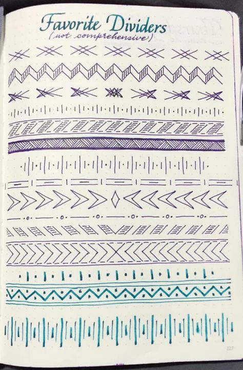 Variety of simple dividers to use in a bullet journal Bullet Journal Page Ideas, Bullet Journel, Bullet Journal Page, Journal Page Ideas, Bullet Journal Weekly Spread, Journal Stuff, Dot Journals, Bujo Ideas, Bujo Inspiration