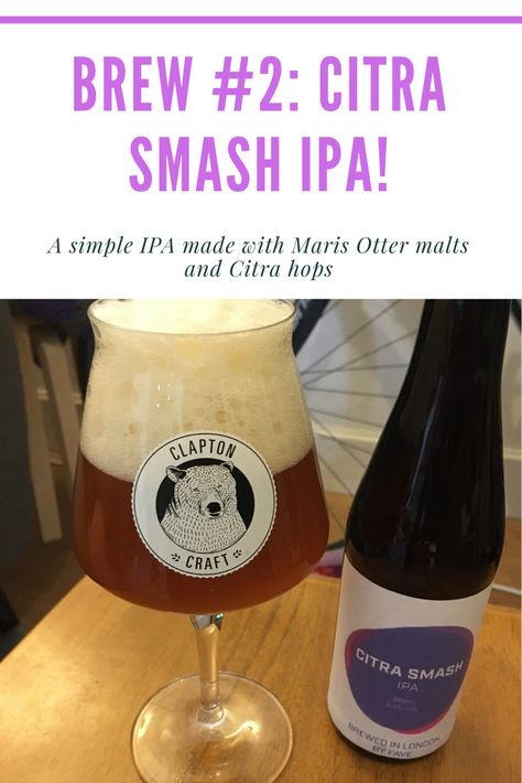 Ever heard of a SMaSH IPA? A simple IPA brewed with just a single malt and a single hop. Here is our attempt at a Citra SMaSH IPA made with Maris Otter Malt and Citra whole hops. Easy peasy small batch, apartment friendly brewing. Perfect for your first attempt at all-grain brewing. Give all-grain brewing a go! Check out the brew details at A Life of Faff!   #allgrainbrewing #SMaSHIPA #citrahops #homebrew #homebrewbeer #fermented #ipa #alifeoffaff Brewing Recipes Minecraft, Brew Metric, Mead Brewing, Home Beer Brewing, Ipa Recipe, Beer Recipes Homebrew, All Grain Brewing, Beer Brewing Recipes, Making Beer