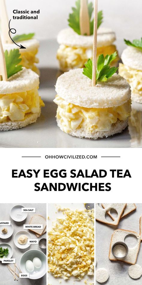 Egg Salad Tea Sandwiches, Party Sandwiches Recipes, Egg Salads, Tea Party Sandwiches Recipes, Japanese Mayonnaise, The Best Egg Salad, Cucumber Tea Sandwiches, Tea Party Sandwiches, Tea Sandwiches Recipes