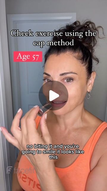 FaceFit Canada | If you’re having a hard time doing cheek exercises to tone the muscles, try the cap method. Follow along with this video. Which method do... | Instagram How To Relax Face Muscles, How To Lift Face Naturally, Nose Reduction Exercises, Cheek Exercises Workouts, Cheek Lifting Exercises, Facial Exercises For Cheeks, Cheek Exercises, Facelift Exercises, Cheek Wrinkles