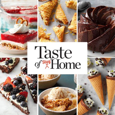 Our 50 Favorite Stay-at-Home Desserts Taste Of Home Recipes Desserts, Food For Teens, Special Occasion Meals, Home Desserts, Hot Milk Cake, Desserts Board, Key Lime Pie Easy, Spring Recipes Dessert, Homemade Chocolate Pudding