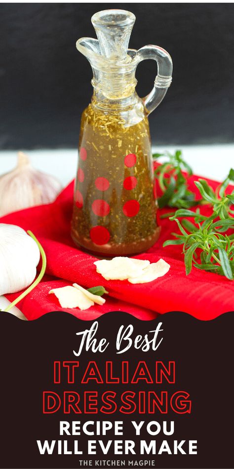 Italian Dressing - The Kitchen Magpie Sub Dressing Recipe, Best Italian Dressing, House Dressing Recipe, Submarine Sandwich, Homemade Italian Seasoning, Italian Dressing Recipes, Vinegar Salad Dressing, Homemade Italian Dressing, Sandwich Sauces