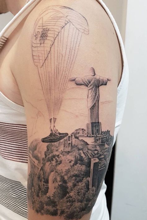 Paragliding Tattoo, Tattoo Studio, Geometric Tattoo, Tattoos