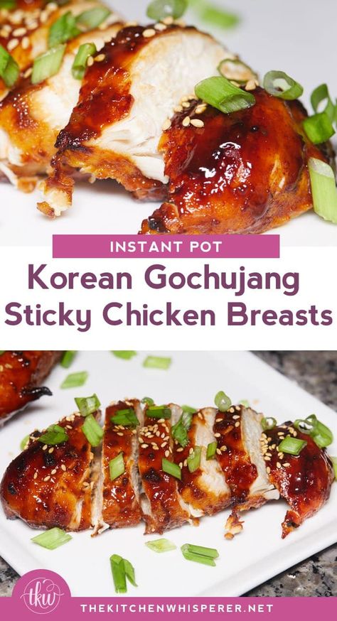 Instant Pot Korean, Koreansk Mad, Sticky Chicken Recipe, Gochujang Recipe, Gochujang Chicken, Wings Chicken, Gochujang Sauce, Weekly Meal Prep, Korean Chicken