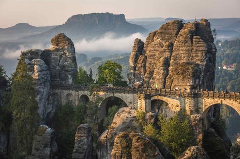 Saxon Switzerland National Park These 11 National Parks in Europe Are Straight Out of a Fairy Tale Plitvice Lakes, Destination Voyage, Conde Nast Traveler, Rock Formations, Beautiful Buildings, Magical Places, Germany Travel, Amazing Destinations, Nature Travel