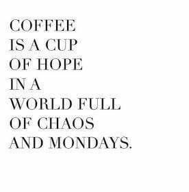 Coffee is a cup of Hope in a World full of chaos and Monday's. Kaffe Humor, Inspirational Coffee Quotes, Quotes Coffee, Coffee Is Life, Visual Statements, Coffee Coffee, Instagram Bio, Coffee Love, Coffee Quotes