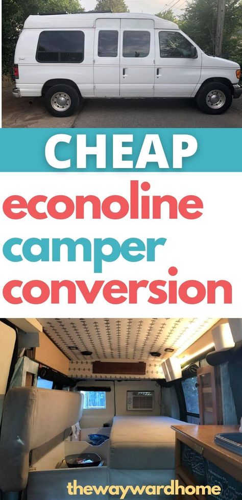 Camper Van Ford Econoline, E 350 Van Camper, G20 Van Conversion Ideas, Van To Rv Conversion, Van Conversion Ford Econoline, Diy Van To Camper, Van Life Ford Econoline, Temporary Van Conversion, Conversation Van Camper