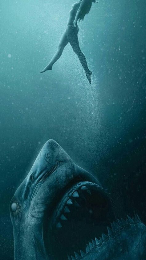 Sea Monster Art, Ocean Monsters, Iphone Wallpaper Ocean, Scary Ocean, Sharks Scary, Sea Creatures Drawing, Shark Photos, Scary Photos, Shark Pictures