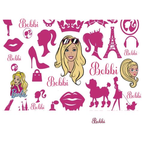 Cricut Barbie, Barbie Cricut, Silhouette Barbie, Barbie Clipart, Barbie Svg, Barbie Png, Barbie Icon, Barbie Silhouette, Barbie Theme Party