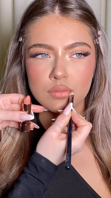 Peach Lip Combo, Pink Nude Lip Combo, Nude Pink Lip Combo, Ingenue Archetype, Pink Nude Lipstick, Claudia Neacsu, Pink Lip Combo, Pink Lip Liner, Nude Lip Combo