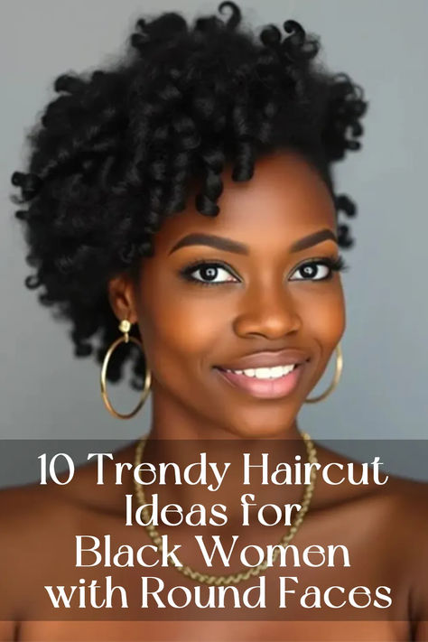 10 Trendy Haircut Ideas for Black Women with Round Faces Round Face Hairstyles Black Women, Hairstyles For A Round Face Shape, Round Shape Haircut, Hairstyles For Round Faces Black Women, Long Bob For Round Face, Hairstyle For Round Face Shape, Haircut Ideas For Black Women, Hairstyles For Round Face Shape, Natural Haircuts For Black Women