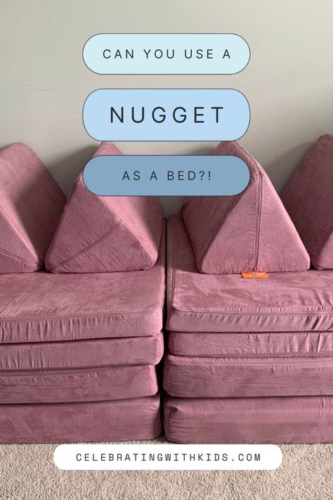 can you use a nugget as a bed Nugget As A Couch, Nugget Couch Colors, Nugget Bed Idea, Twin Mattress On Floor Ideas, Mattress On Floor Ideas Kids, Mattress On Floor Ideas, Nugget Couch Ideas, Nugget Comfort, Nugget Builds