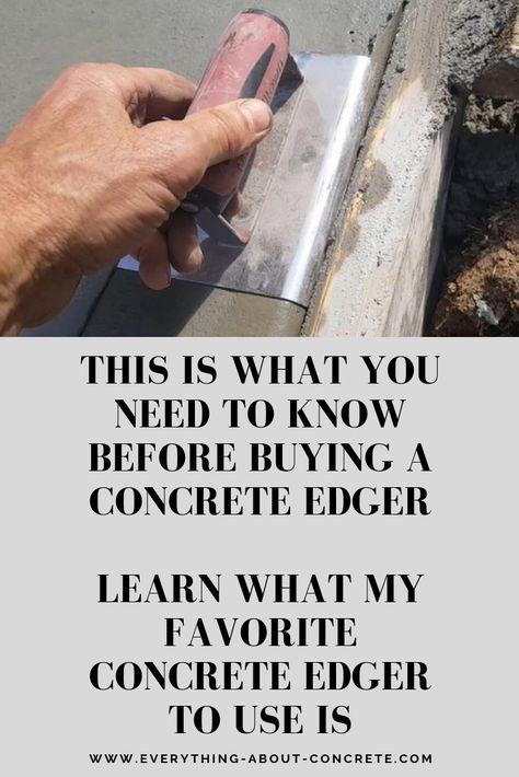 Concrete Edging Diy, Concrete Edger, Edging Tools, Concrete Edging, Concrete Curbing, Concrete Creations, Concrete Formwork, Types Of Concrete, Concrete Patios