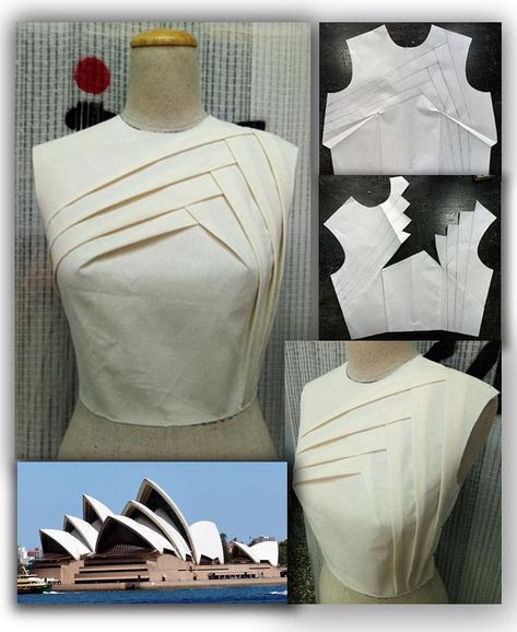 Mini draping work---inspired by Sydney Opera House. Designer @vic_troylin #drapingdesigns #draping #fashion #fashionstyle #patterncutting… Learn Sewing, Sewing Diy, Sewing Studio, Sewing, Pattern, Fabric, White, Design