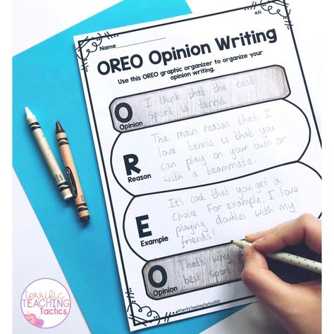 Third Grade Writing - Opinion Writing - Terrific Teaching Tactics Opinion Writing 3rd Grade, Opinion Writing Third Grade, Oreo Opinion Writing, Oreo Writing, Creative Writing Essays, Teach Writing, Writing Mini Lessons, Sentence Frames, Third Grade Writing