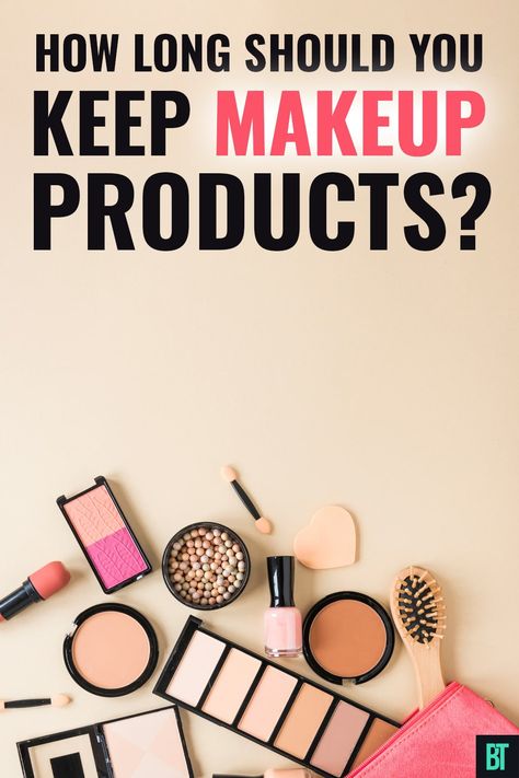 Makeup products on a table. Shelf life of cosmetics. Makeup Expiration Guide, Mac Setting Spray, Tips For Makeup, Makeup Expiration, Cakey Makeup, Makeup Lovers, Alcohol Free Toner, Holistic Beauty, Makeup Tips For Beginners