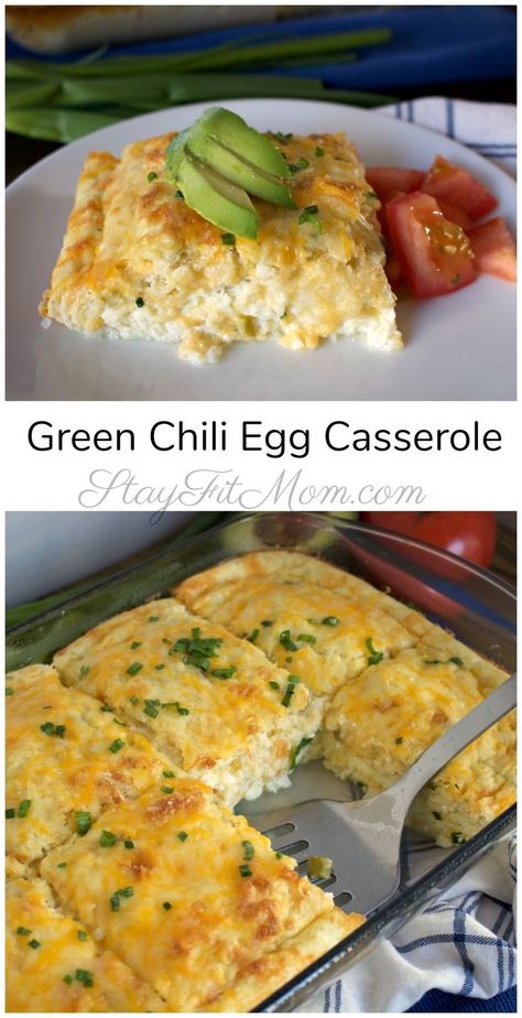 Low fat, high protein breakfast idea I must try! It’s macro friendly and looks delicious!! Chili Egg Casserole, Green Chili Egg Casserole, Stay Fit Mom, Smoothie Protein, Protein Ideas, Macro Friendly Recipes, Egg Casserole Recipes, Egg Casserole, Macro Meals