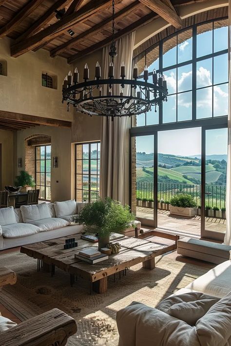 The 45 Secrets to a Stunning Tuscan Countryside Living Room Tuscan Aesthetic Interior, Italian Countryside Interior Design, Italian Countryside House Interior, Modern Tuscan Living Room, Tuscan Farmhouse Decor, Tuscan House Interior, Italian Homes Interiors, Tuscan Interior Design, Countryside Living Room