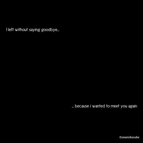 We Never Said Goodbye, You Never Said Goodbye, Goodbye Until We Meet Again, We Will Meet In Another Life, Maybe When Were Ready Well Meet Again, Maybe When The Time Is Right We’ll Meet Again, Can't Say Goodbye Quotes, Let’s Meet Again For The First Time, Will I Ever See You Again Quotes