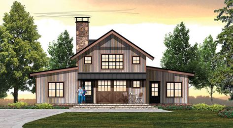 Homestead II Vacation House Plans, Open Deck, House Plan With Loft, Barn Style House Plans, House Plans One Story, 4 Bedroom House Plans, Country House Plan, Island With Seating, Barn Style House