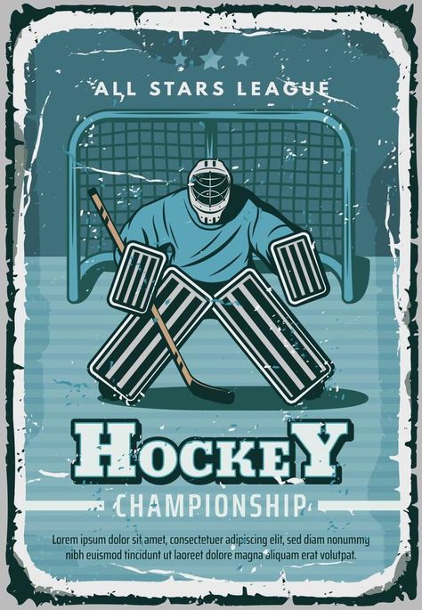 Vector retro poster for hockey sport Hockey Posters For Games, Posters For Games, Hockey Sport, Sport Style Woman, Hockey Posters, Sport Vector, Oufits Casual, White Shirt Men, Sports Graphics