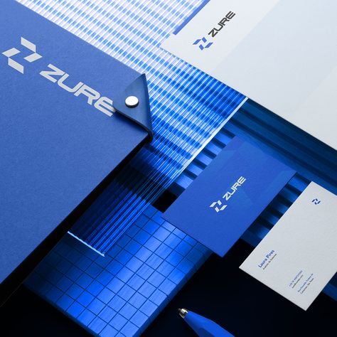 ZURE • Visual Identity Mockups by @mockup.cloud.official Design by @kauealmeida.design Use #mockupcloud or tag us to get featured — 10 000+ Mockups at ⚡ mockupcloud.com . . . #mockup #branding #packaging #type #corporateidentity #identity #branddesign #graphicdesign #designstudio #printdesign #designinspiration #brandidentity #visualidentity #logoinspiration #freebie #printdesign #mockupdesign #mockupscene #posterdesign #graphicdesignblg #graphicdesign #printdesign #typography #photoshop #... One Side Business Card Design, Hand Lattering, Blue Branding, Typography Photoshop, Ads Agency, Ci Design, Corporate Identity Design, Vi Design, Graphic Design Lessons