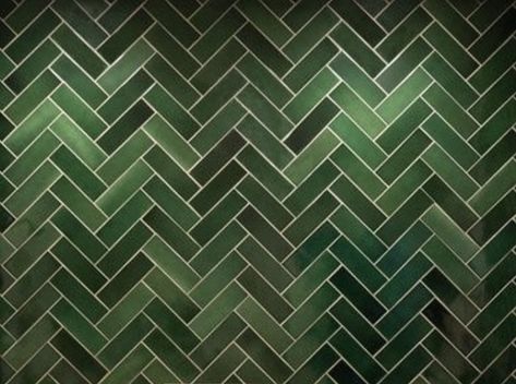 Herringbone Bathroom, Tile Texture, Interior Design Presentation, Design Moodboard, Handmade Tile, Design Presentation, Herringbone Tile, Interior Design Mood Board, Green Tile