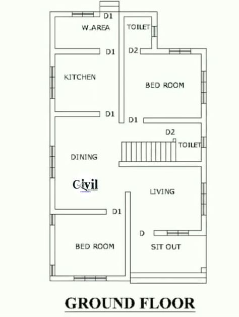 1200 Sq Ft 3BHK Beautiful Two-Storey House And Free Plan - Engineering Discoveries 1200 Sq Ft House Plans 3 Bedroom, 1200 Sq Ft House Plans, 1200 Sq Ft House, House Plans 3 Bedroom, Floor Sitting, Two Storey House, Contemporary House Plans, Cupboard Design, Good House