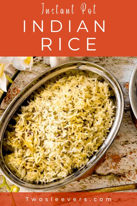 This Basmati Rice Pilau is a great Indian rice side dish that's full of flavor! Thanks to your Instant Pot it's done in under 30 minutes! Indian Pilau Rice Recipe, Instant Pot Indian Rice, Pilau Rice Recipe Indian, Rice Pilaf Instant Pot, Basmati Rice Instant Pot, Indian Basmati Rice, Basmati Rice Pilaf, Instant Pot Indian, Pilau Rice