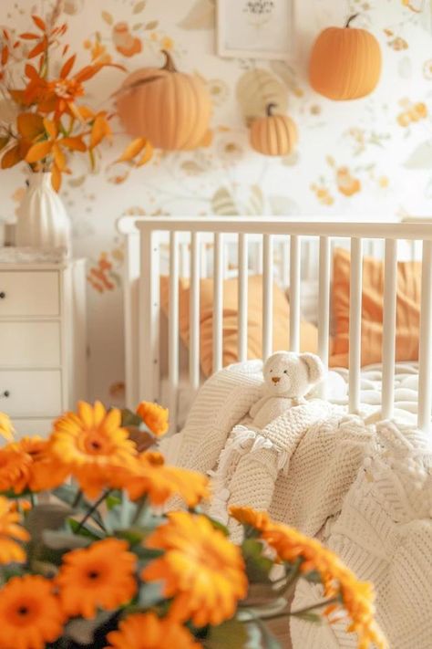 Decorate a Nursery with a Sweet Thanksgiving Theme Pumpkin Nursery Decor, Fall Nursery Ideas, Pumpkin Nursery, Autumn Nursery, Nursery Decor Ideas, Fun Math Activities, Thanksgiving Theme, Elegant Centerpieces, Themed Nursery