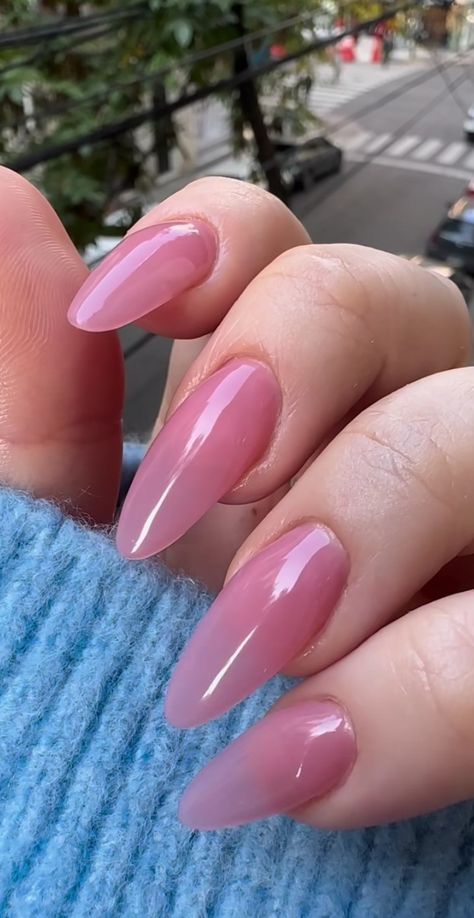 Dark Pink Nails, Pink Gel Nails, Cute Simple Nails, Nude Nail Designs, Nails Today, Almond Acrylic Nails, Nails Only, Kawaii Nails, Pink Acrylic Nails