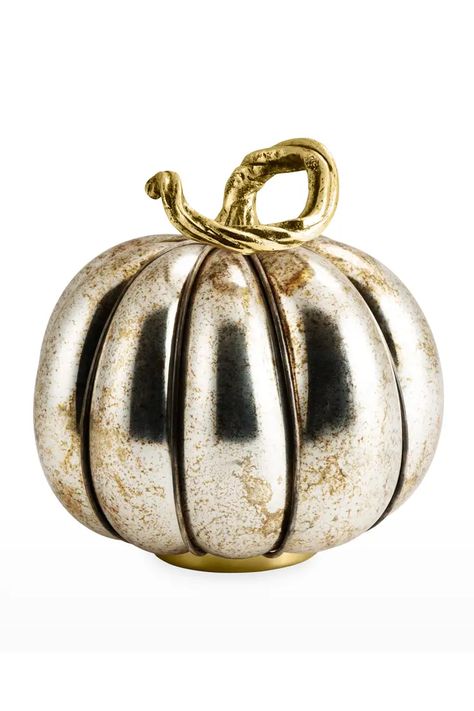 HEFFR Michael Aram Glass Pumpkin Decor - Large Glass Pumpkin Decor, Pumpkin Sculpture, Colors Of Fall, Michael Aram, Pumpkin Decor, Glass Pumpkins, Mercury Glass, Pumpkin Decorating, Glass Decor