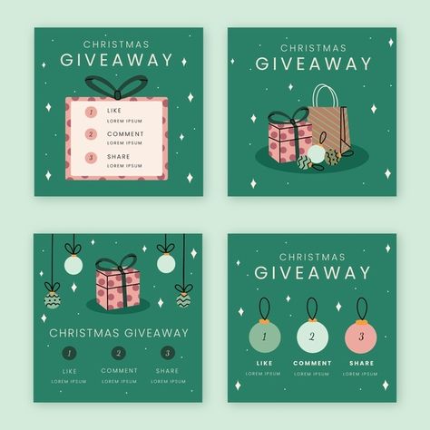 Christmas Giveaway Graphic, Christmas Giveaway Poster, Instagram Giveaway Posts Design, Instagram Christmas Post, Christmas Giveaway Post, Giveaway Post Design, Christmas Post Instagram, Giveaway Post Ideas, Giveaway Poster Design