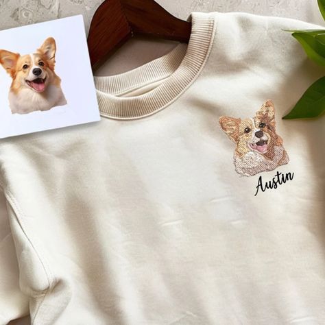 Personalized Pet Embroidery Shirt, Pet Outline Sweatshirt, Custom Pet T-shirt, Embroidered Pet Photo, Dog Mom Sweater, Dog Lovers Gifts #embroidery #embroideryart #embroiderydesign #creative #evografix #downloadnow #usa #product #graphic #digitized #digitizing #digitizedembroidery #digitizedembroiderydesigns #digitizingservices #digitalfile #embroiderydigital #printdesign #custom #customhandmade #customembroidery #customlogoembroidery #customportrait #customportraits #imagedigitizing #digiti... 2024 List, Pet Embroidery, Dog Mom Sweater, Custom Dog Shirts, Embroidery Shirt, Mom Sweater, Pet Shirts, Pet Photo, Shirt Embroidery