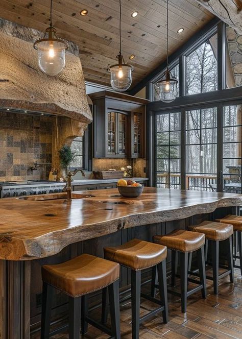 Western Kitchens, Barndo Kitchen, Kitchen Keeping Room, Barn Remodel, Western Kitchen, Barn House Design, Cabin Kitchen, Home Coffee Stations, Dream Life House